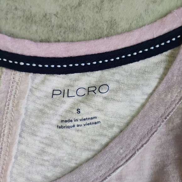 Pilcro Anthropologie Linen Swing Tee Lilac Desert Womens Small Oversized Boho - Picture 6 of 12